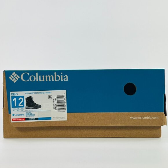 Columbia Portlander Boot Omni-Heat Infinity \'Black Steel\' BM5256-010 Multi Size main image 7